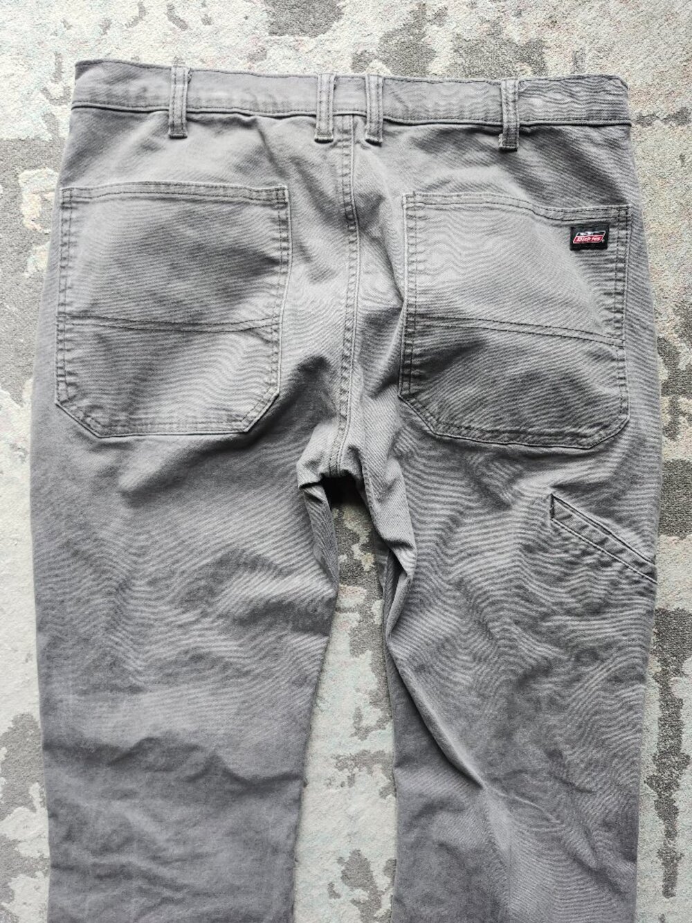 Thick Grey Denim Canvas Style Work Pants Carpenter Jeans